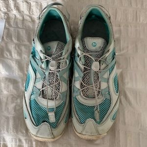 Merrell lace Ash/Aqua vibram woman’s sneakers size 8